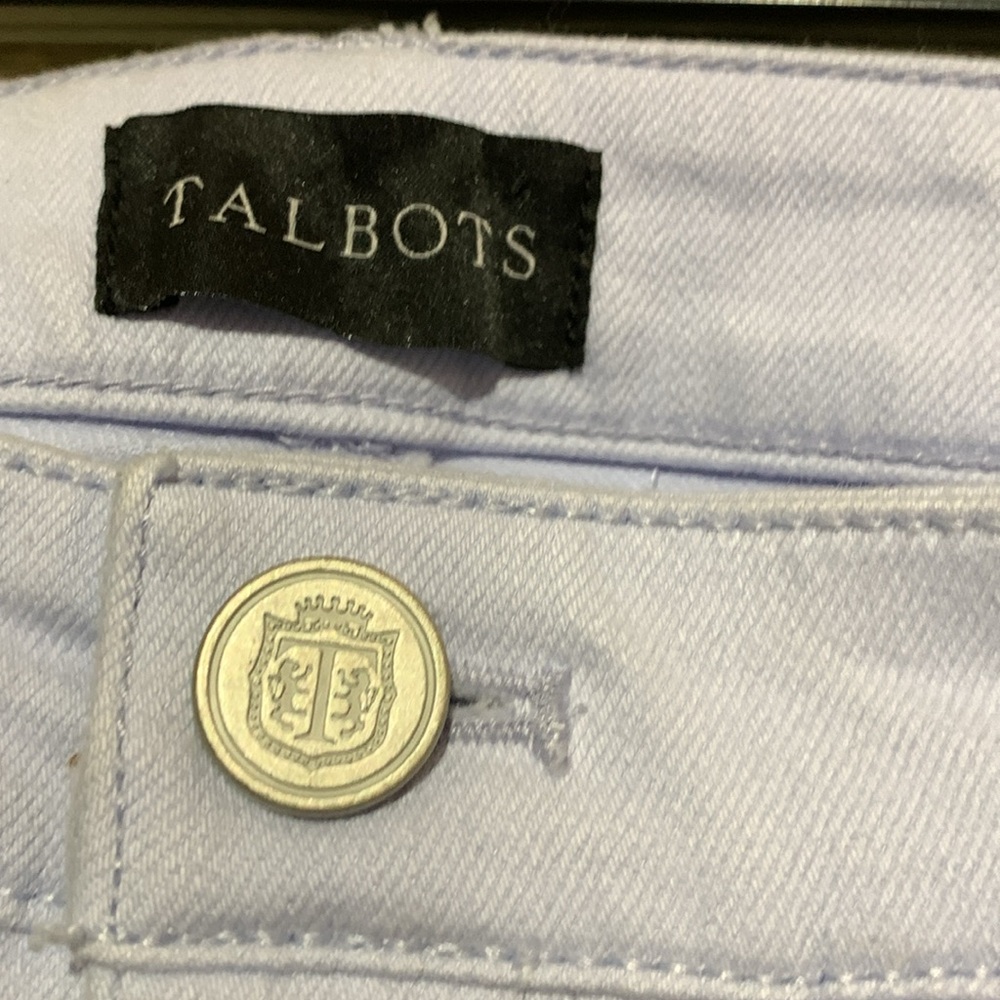 Talbots Capris Pants 14 Light Blue Jegging Crop Stretchy Cotton Rayon 5-Pocket - Picture 13 of 16